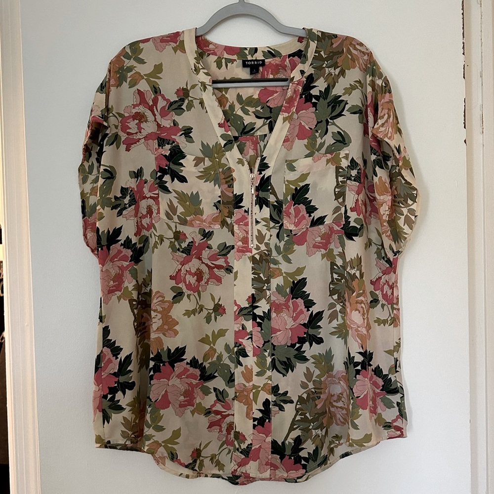 Torrid Floral Blouse